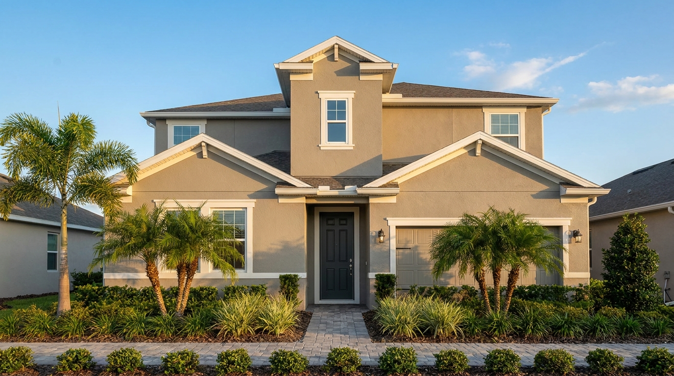 The same Port Charlotte home after a full exterior repaint